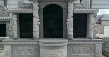 黑河 芝麻灰高档墓碑，土墓，可定制