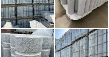 黑河 芝麻白花岗岩挡车柱、隔离柱多少钱