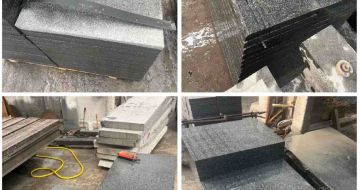 黑河 芝麻黑地铺石材