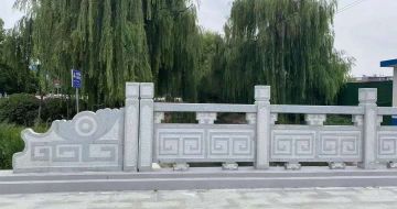 黑河 芝麻灰桥栏杆、河道栏杆安装效果