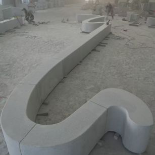 黑河 花岗岩整石坐凳拼装