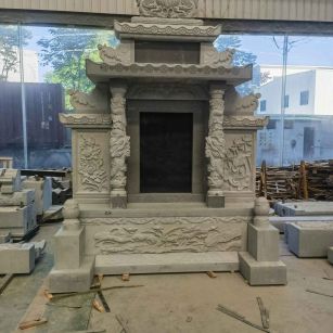 黑河 芝麻灰高档墓碑、土墓，一套也支持定做
