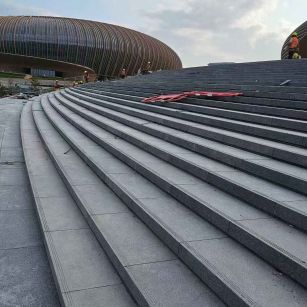 黑河 弧形整石台阶铺装效果图