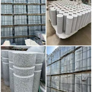 黑河 芝麻白花岗岩挡车柱、隔离柱多少钱