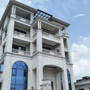 黑河芝麻白别墅干挂效果展示