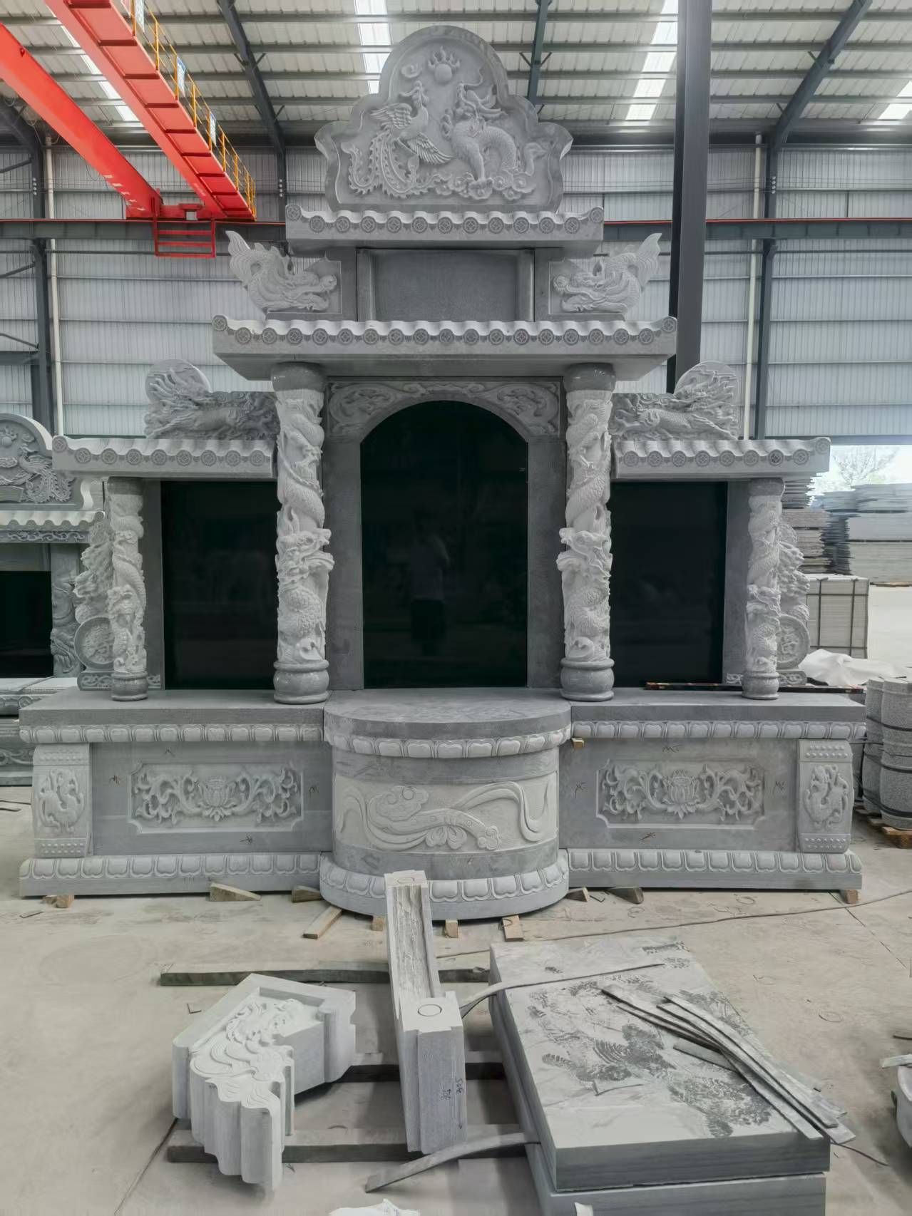 黑河 芝麻灰高档墓碑，土墓，可定制