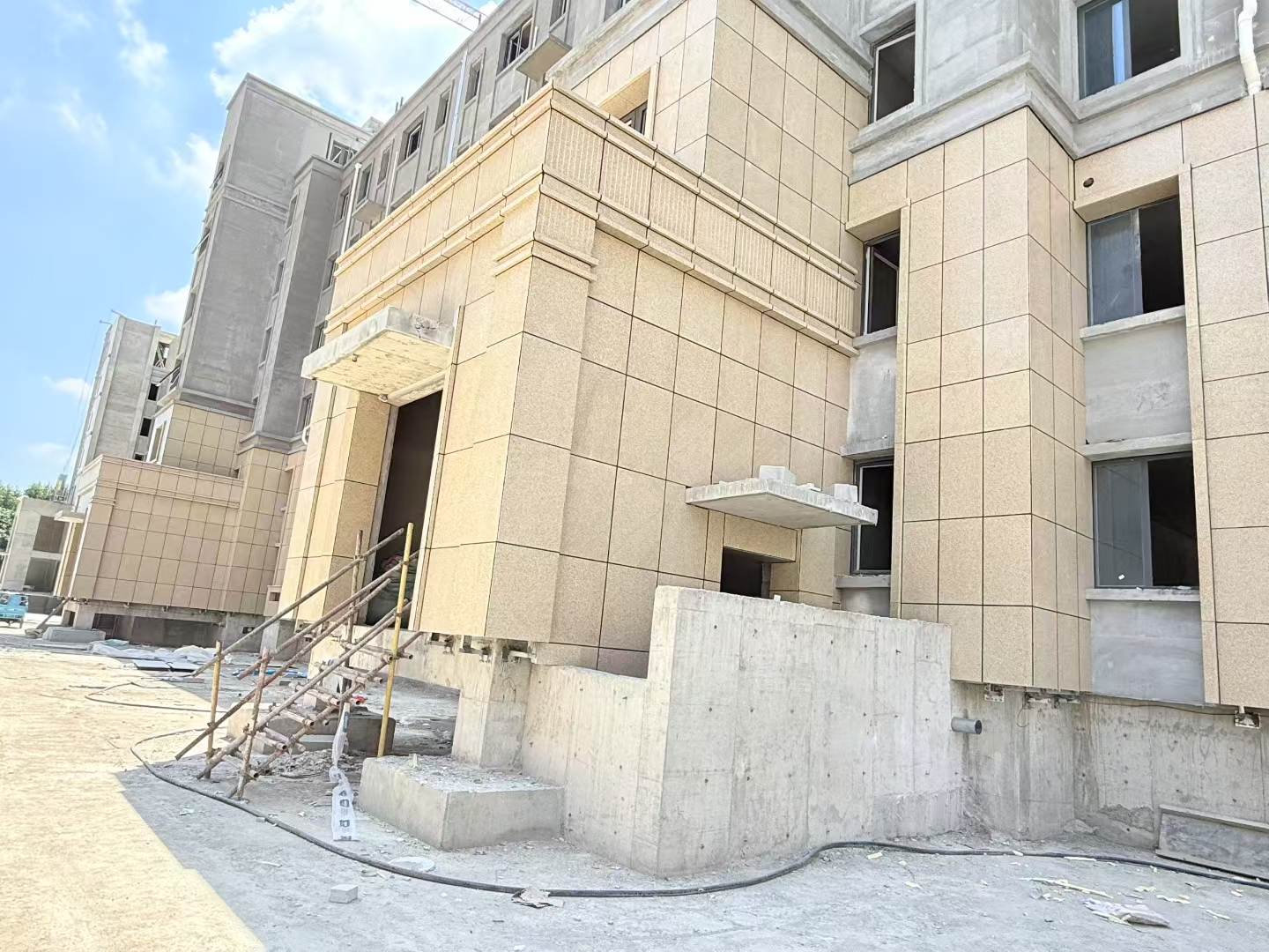 黑河 黄金麻干挂，工地实拍