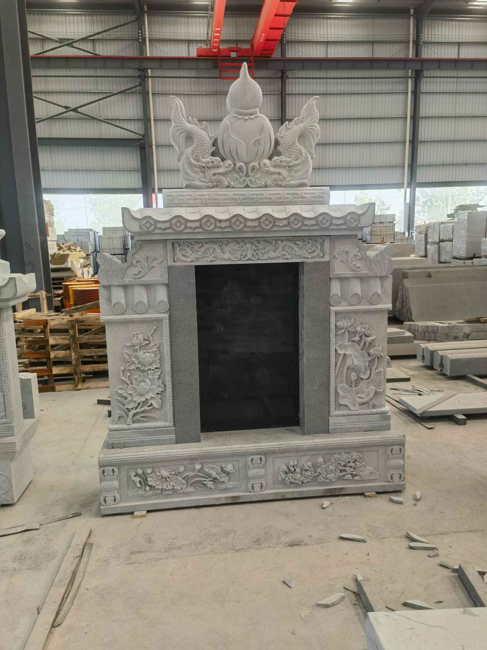 黑河 芝麻灰高档墓碑、土墓，一套也支持定做