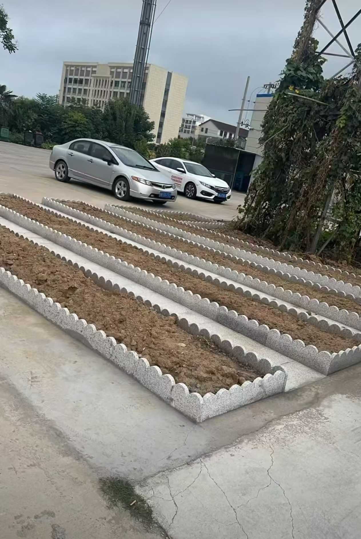 黑河 花边石、花围石、花园石安装效果